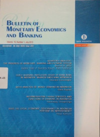 Bulletin of Monetary Economics and Banking VOL 15 NO.1