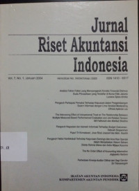 Jurnal Riset Akuntansi Indonesia VOL 7 NO.1