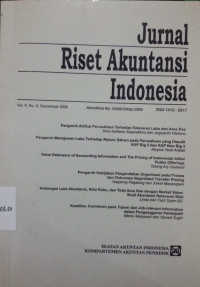 Jurnal Riset Akuntansi Indonesia VOL 8 NO.3