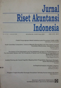 Jurnal Riset Akuntansi Indonesia VOL 9 NO.1