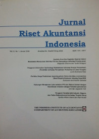 Jurnal Riset Akuntansi Indonesia VOL 12 NO.1