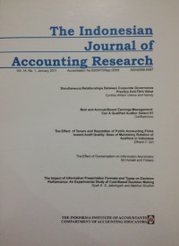 The Indonesian Journal of Accounting Research VOL 14 NO.1