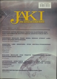 Jurnal Akuntansi dan Keuangan Indonesia (JAKI) VOL 7 NO.1