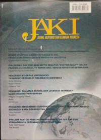 Jurnal Akuntansi dan Keuangan Indonesia (JAKI) VOL 7 NO.2