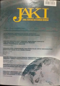 Jurnal Akuntansi dan Keuangan Indonesia (JAKI) VOL 9 NO.2