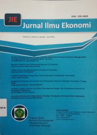 Jurnal Ilmu Ekonomi (JIE) VOL 1 NO.1