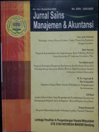 Jurnal Sains Manajemen & Akuntansi (JSMA) VOL 1 NO.1