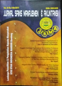 Jurnal Sains Manajemen & Akuntansi (JSMA) VOL 3 NO.1