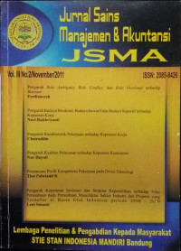 Jurnal Sains Manajemen & Akuntansi (JSMA) VOL 3 NO.2