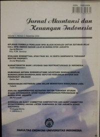 Jurnal Akuntansi dan Keuangan Indonesia (JAKI) VOL 1 NO.2