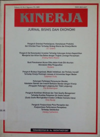 Jurnal Bisnis dan Ekonomi (Kinerja) VOL 13 NO.2