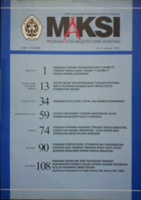 Jurnal Manajemen Akuntansi & Sistem Informasi (MAKSI) VOL 5