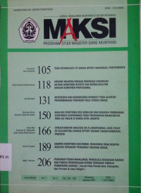 Jurnal Manajemen Akuntansi & Sistem Informasi (MAKSI) VOL 7 NO.2