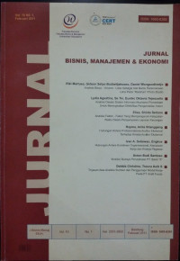 Jurnal Bisnis, Manajemen dan Ekonomi (JBME) VOL 10 NO.1