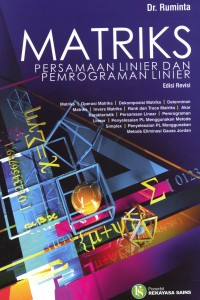 Image of Matriks persamaan linier dan Pemrograman Linier edisi Revisi