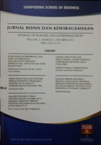 Jurnal Bisnis dan Kewirausahaan VOL 1 NO.3