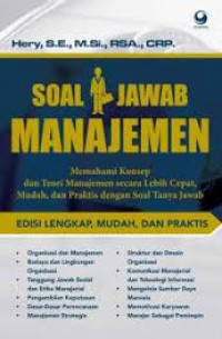 Soal Jawa Manajemen memahami konsep dan teori manajemen secara lebih cepat mudah dan praktis dengan soal tanya jawab