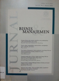 Jurnal Bisnis dan Manajemen