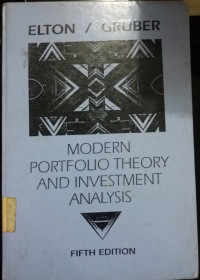 Modern Portofolio Theory And Investment Analysis