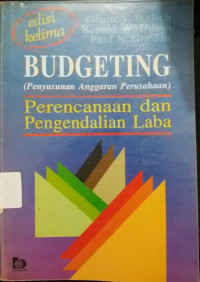 Budgeting - Perencanaan dan Pengendalian Laba Edisi Ke-5