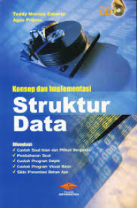 Image of Konsep  dan implementasi Struktur Data ,Contoh soal pemrograman Visual Basic,Program Delphi,Slide prensentasi bahan ajar.