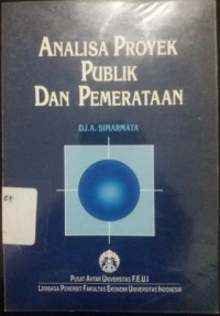 Analisa Proyek Publik dan Pemerataan